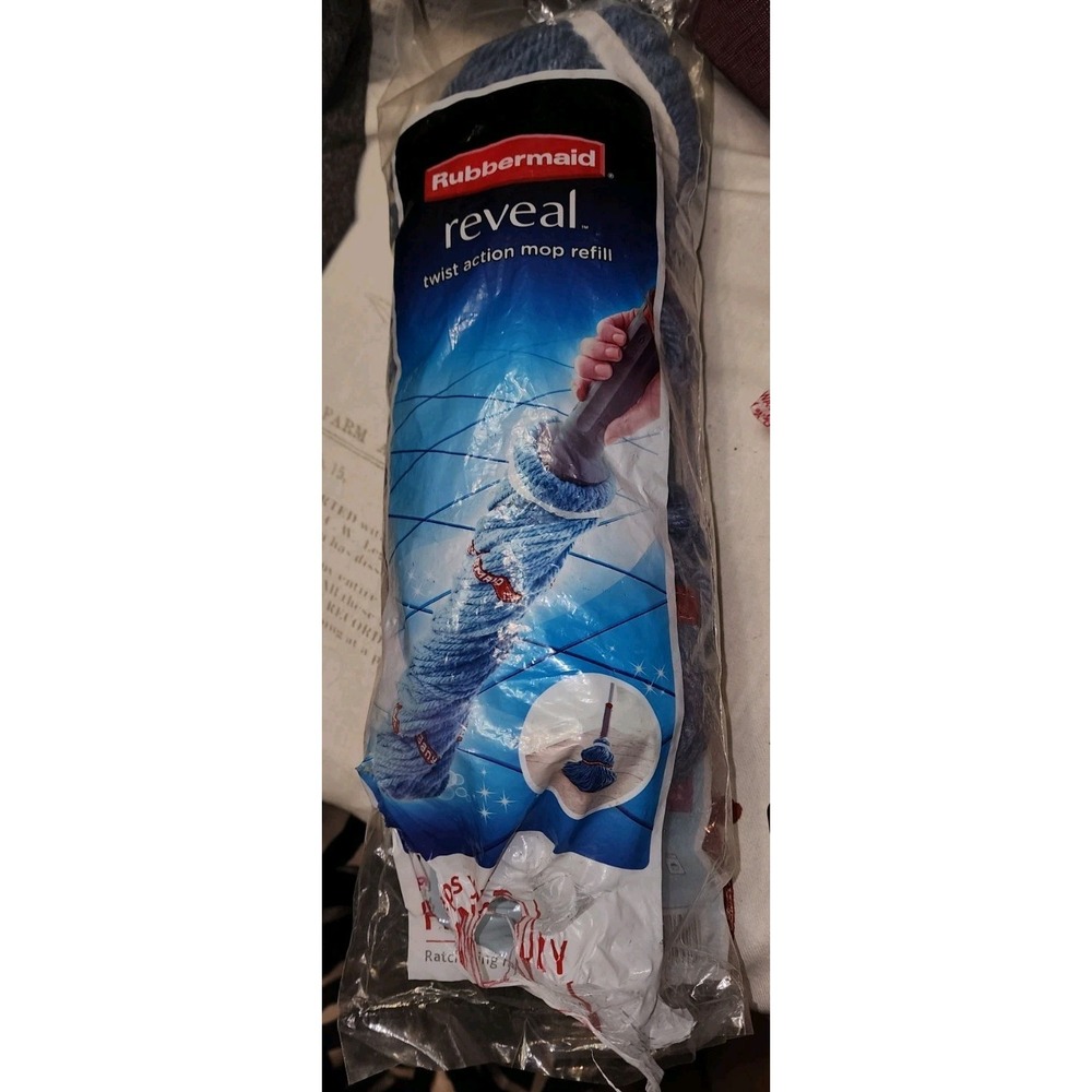 NEW Rubbermaid Reveal Twist Action Mop Refill Washable Mop Head Replacement